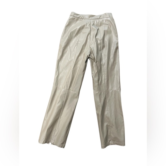 Kahki Leather Trousers - Picture 2 of 4